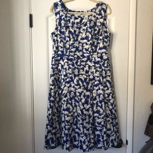 Carolina Herrera Dog-Print Charmeuse Dress